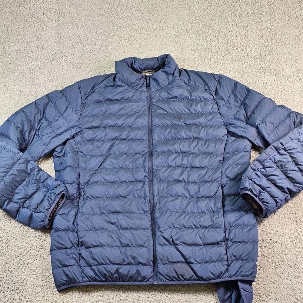 Uniqlo Jacket Mens Large Blue Ultra Light Down Puffer Packable Lightweight - Picture 2 of 12